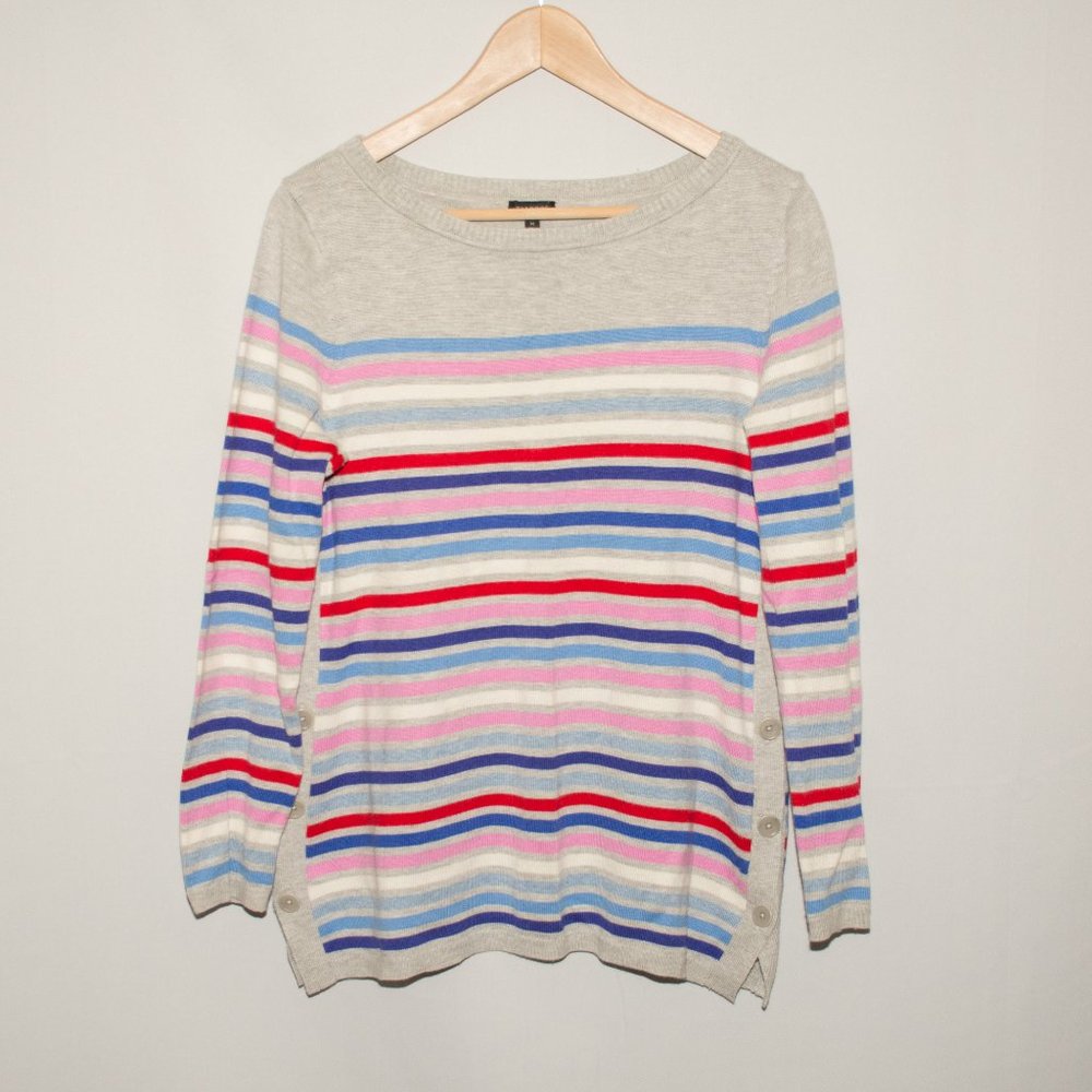 Talbots Striped Side Button Sweater